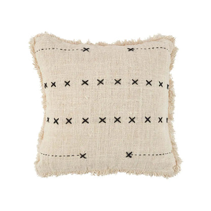 Housse de Coussin Naturel Blanc French Kiss Bazar Bizar