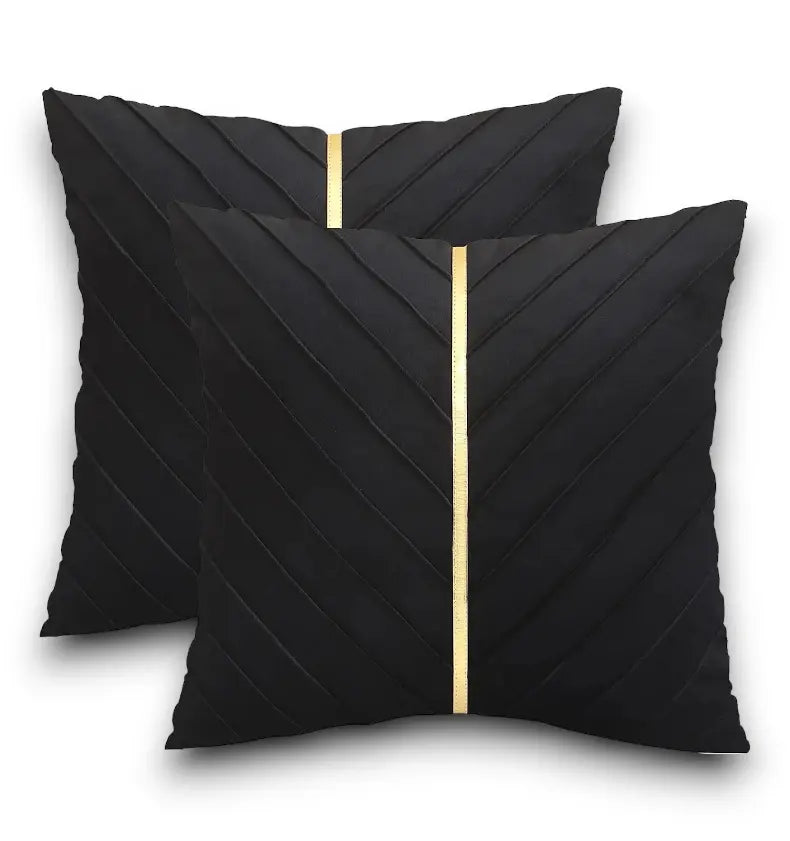 Housse de Coussin Noir Lot de 2 - Coussin Dorsey