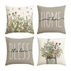 Housse de Coussin Printemps Fleuri Lot de 4 - 40X40 CM