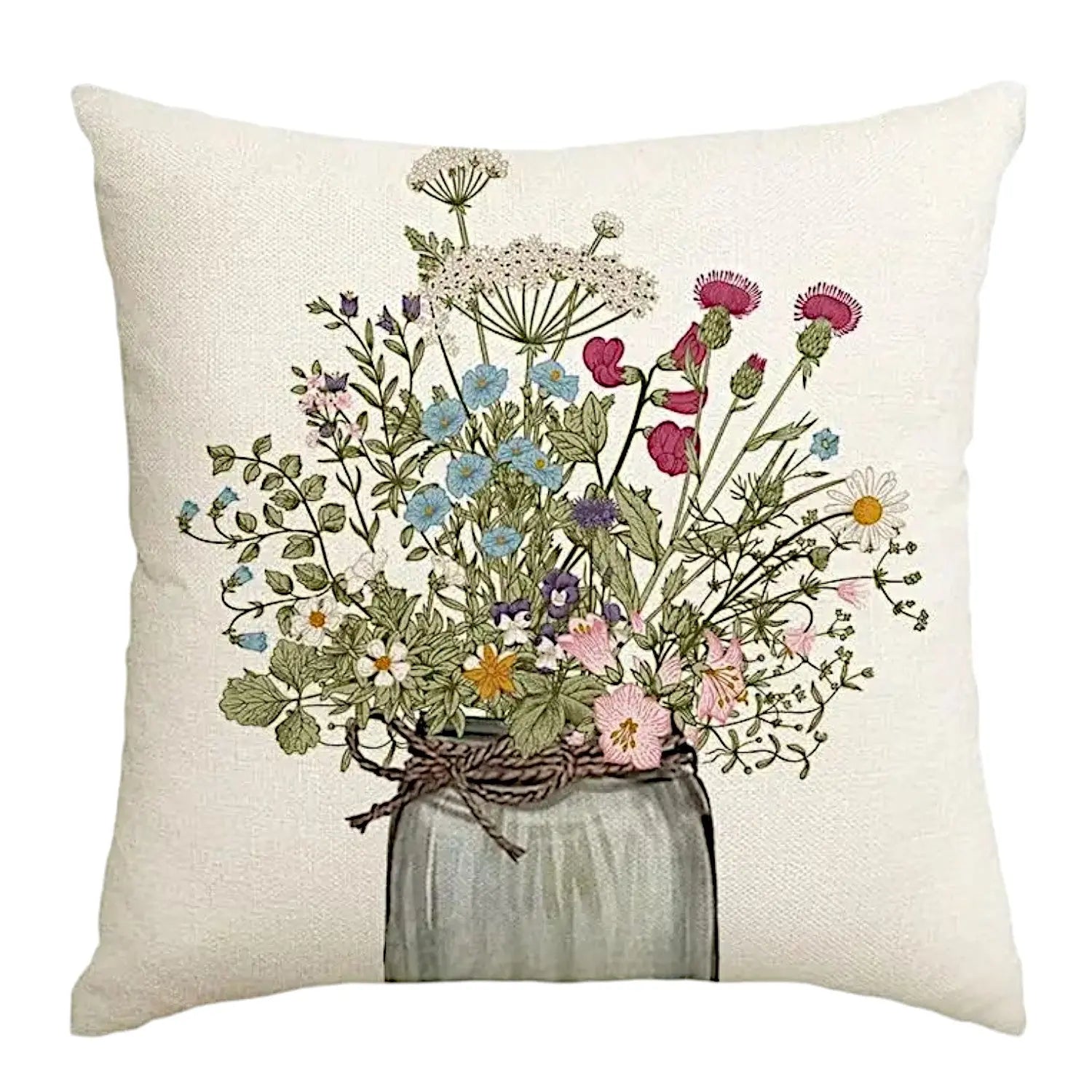 Housse de Coussin Printemps Fleuri Lot de 4 - Coussin Dorsey