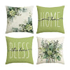 Housse de Coussin Printemps Vert Lot de 4 - 40X40 CM