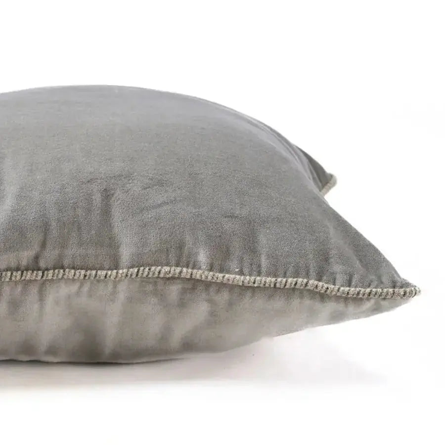 Housse de Coussin Velours Crush Gris - 50x50 Bazar Bizar