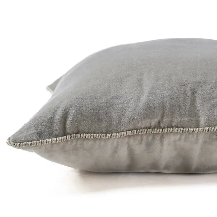 Housse de Coussin Velours Crush Gris - 50x50 Bazar Bizar