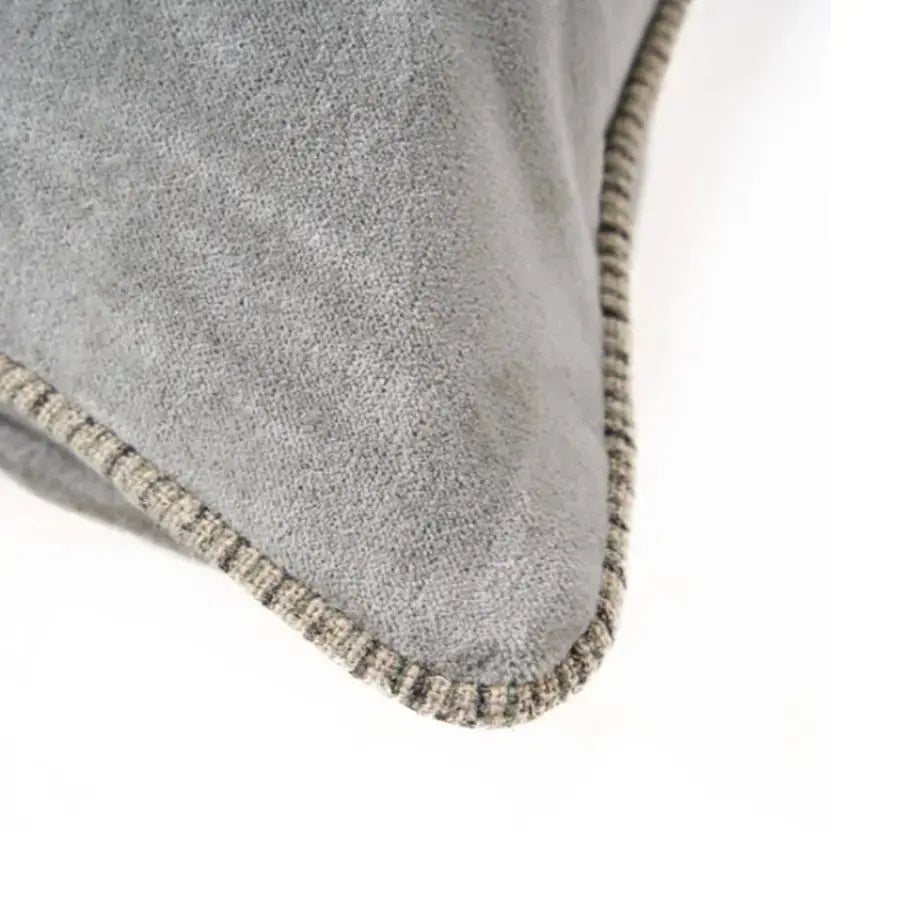 Housse de Coussin Velours Crush Gris - 50x50 Bazar Bizar