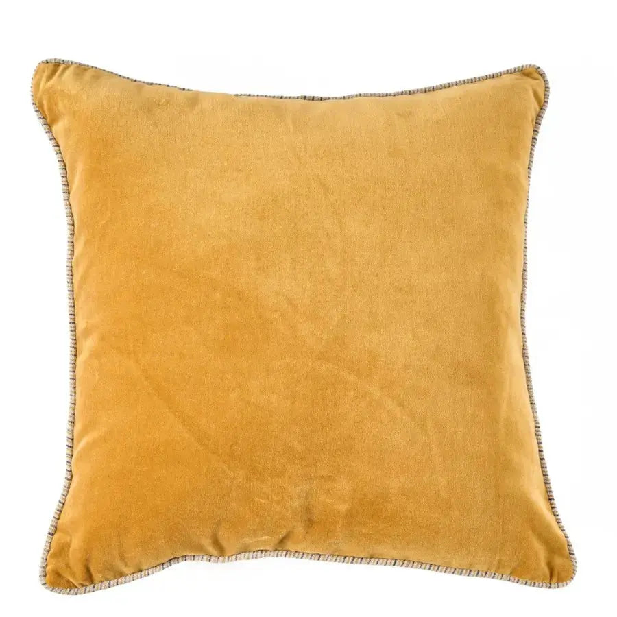 Housse de Coussin Velours Crush Moutarde - 50x50 Bazar Bizar