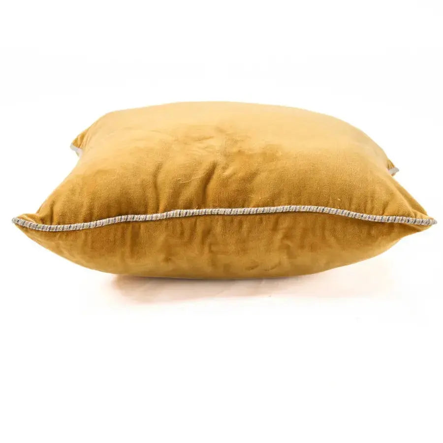 Housse de Coussin Velours Crush Moutarde - 50x50 Bazar Bizar