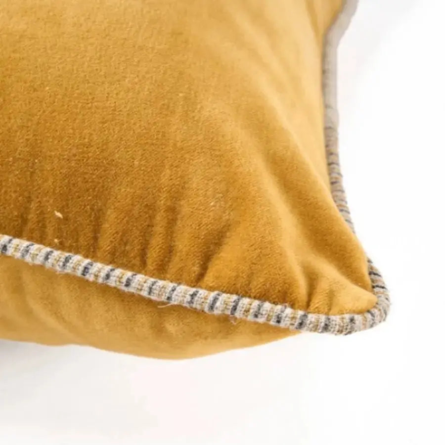Housse de Coussin Velours Crush Moutarde - 50x50 Bazar Bizar