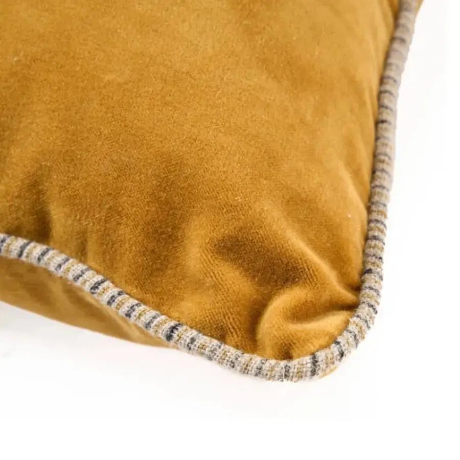 Housse de Coussin Velours Crush Moutarde - 50x50 Bazar Bizar