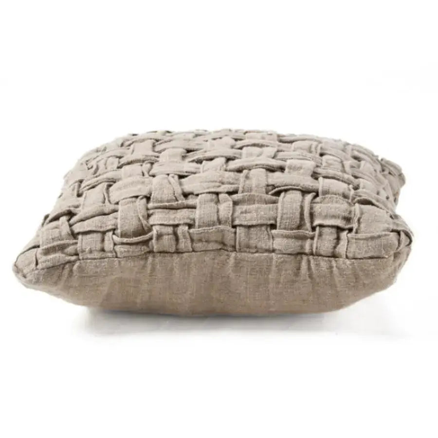 Housse de Coussin en Lin - Croisier Naturel - 50x50 cm Bazar Bizar