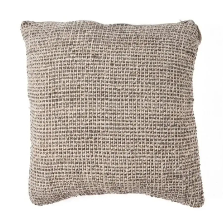 Housse de Coussin en Lin Grain Noir Naturel - 50x50 cm Bazar Bizar