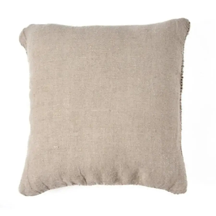 Housse de Coussin en Lin Grain Noir Naturel - 50x50 cm Bazar Bizar