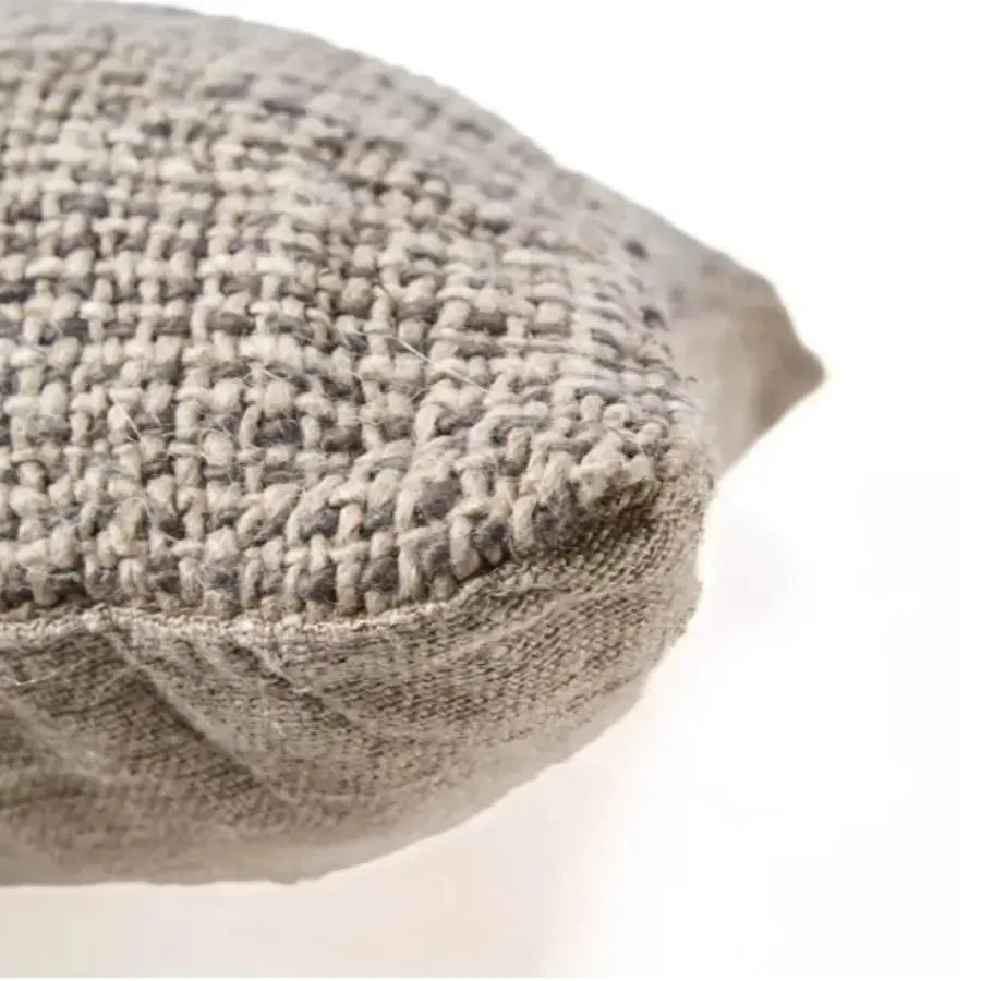 Housse de Coussin en Lin Grain Noir Naturel - 50x50 cm Bazar Bizar