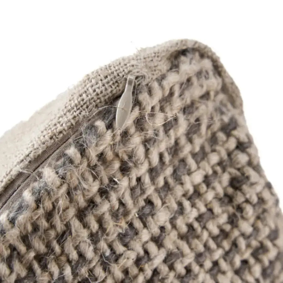 Housse de Coussin en Lin Grain Noir Naturel - 50x50 cm Bazar Bizar