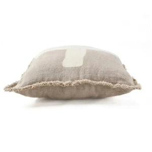 Housse de Coussin en Lin Ivoire - Crosse Blanc Naturel - 50x50 cm Bazar Bizar