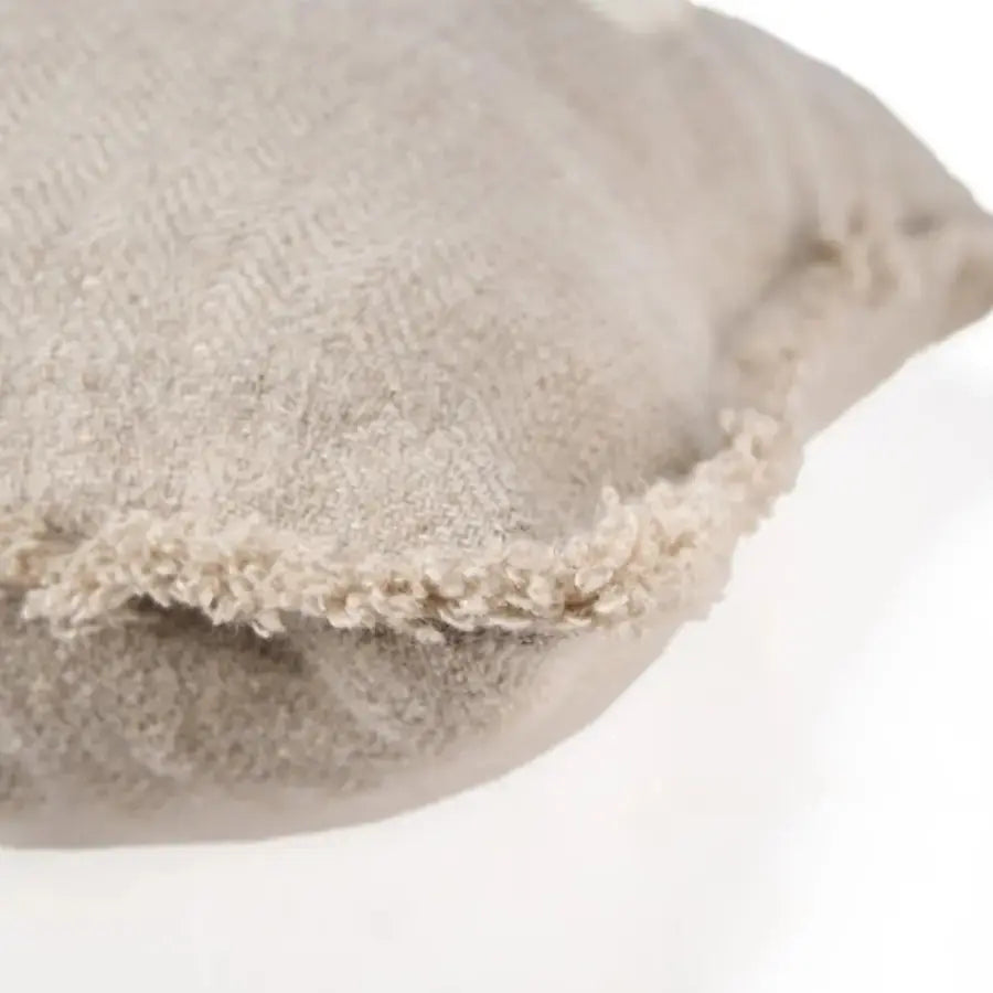 Housse de Coussin en Lin Ivoire - Crosse Blanc Naturel - 50x50 cm Bazar Bizar