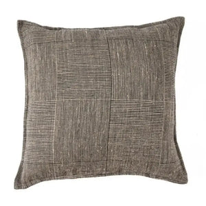 Housse de Coussin en Lin Noir - Bloc Party - 50x50 Bazar Bizar
