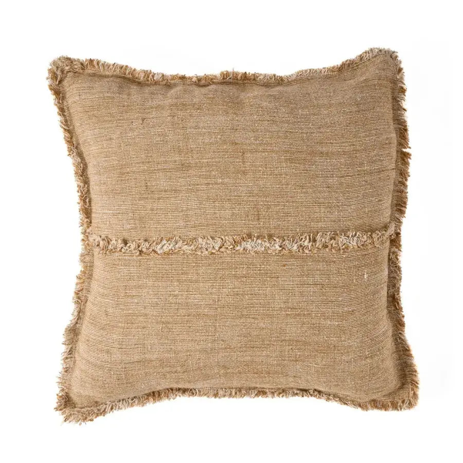 Housse de Coussin en Lin - Sahara Fringe - 50x50 Bazar Bizar