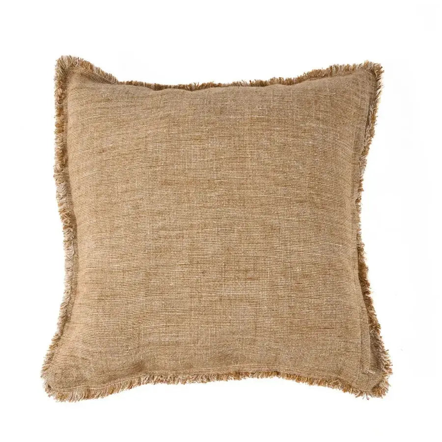 Housse de Coussin en Lin - Sahara Fringe - 50x50 Bazar Bizar