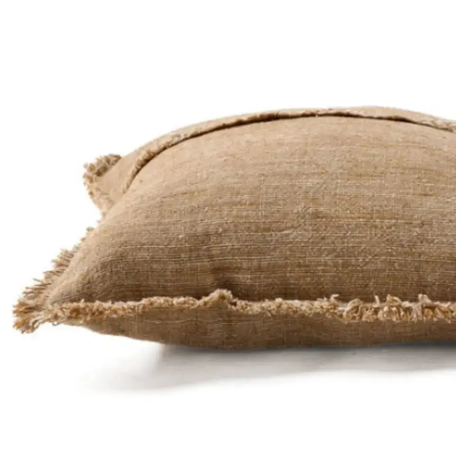 Housse de Coussin en Lin - Sahara Fringe - 50x50 Bazar Bizar