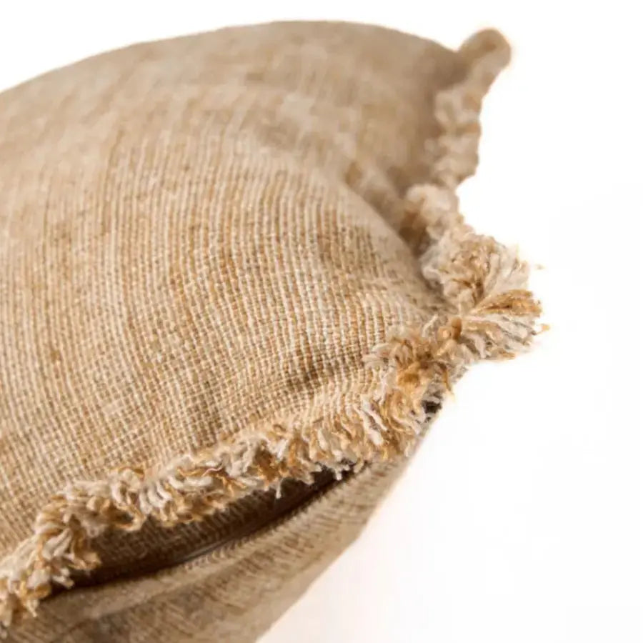 Housse de Coussin en Lin - Sahara Fringe - 50x50 Bazar Bizar
