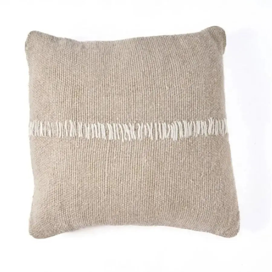 Housse de Coussin en Lin Stitch Blanc Naturel - 50x50 cm Bazar Bizar