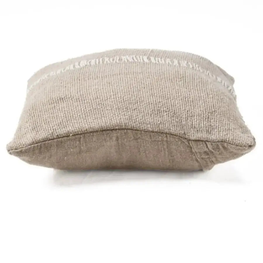 Housse de Coussin en Lin Stitch Blanc Naturel - 50x50 cm Bazar Bizar