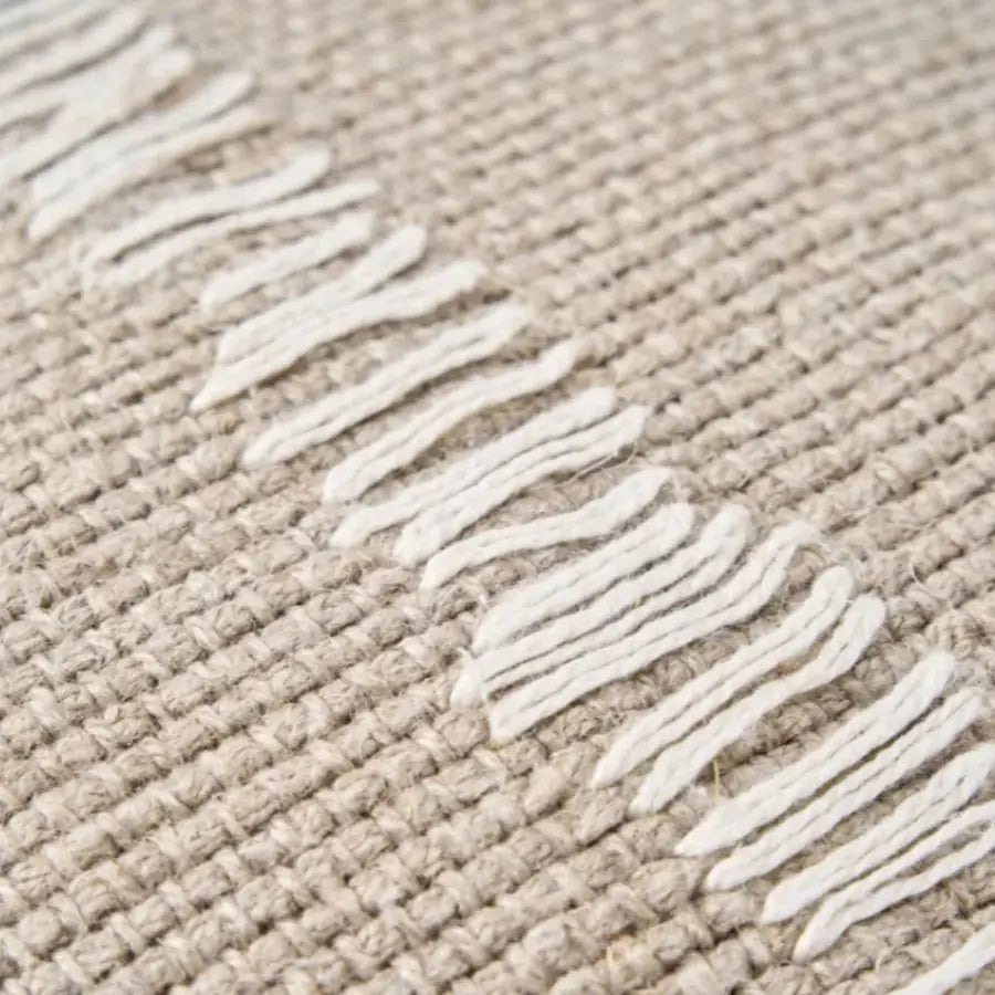 Housse de Coussin en Lin Stitch Blanc Naturel - 50x50 cm Bazar Bizar