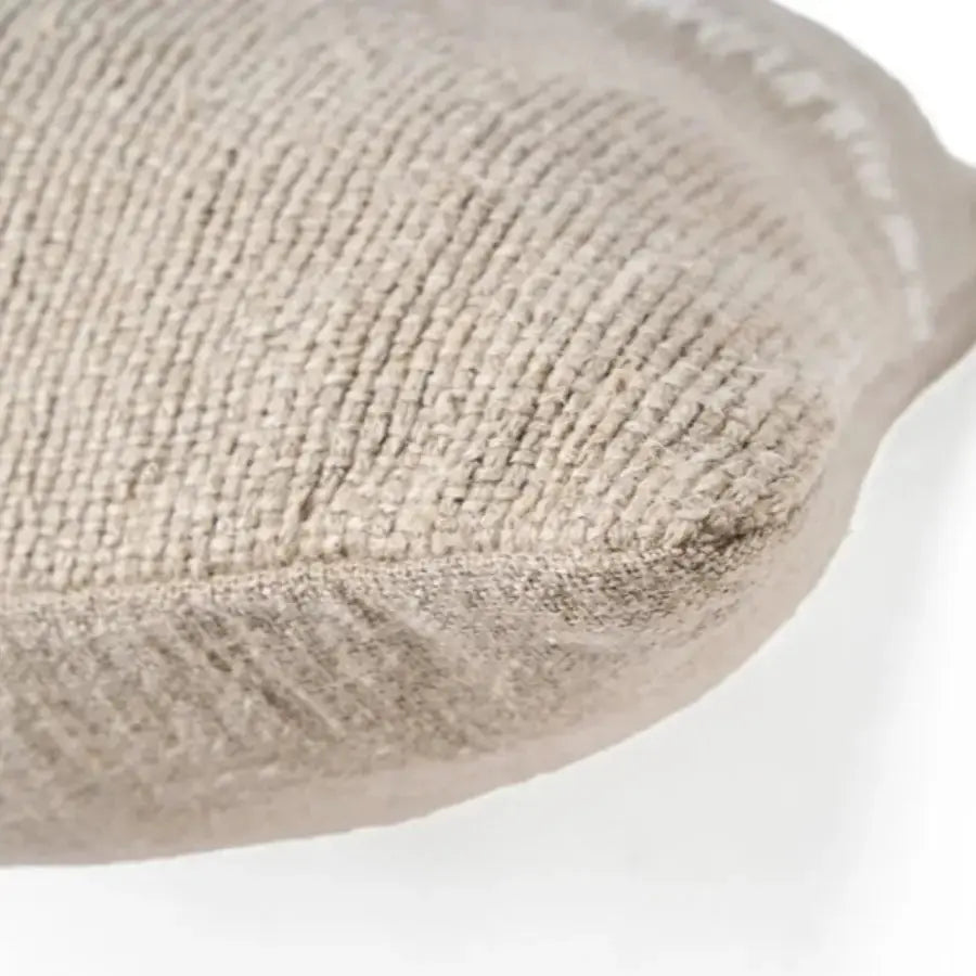 Housse de Coussin en Lin Stitch Blanc Naturel - 50x50 cm Bazar Bizar
