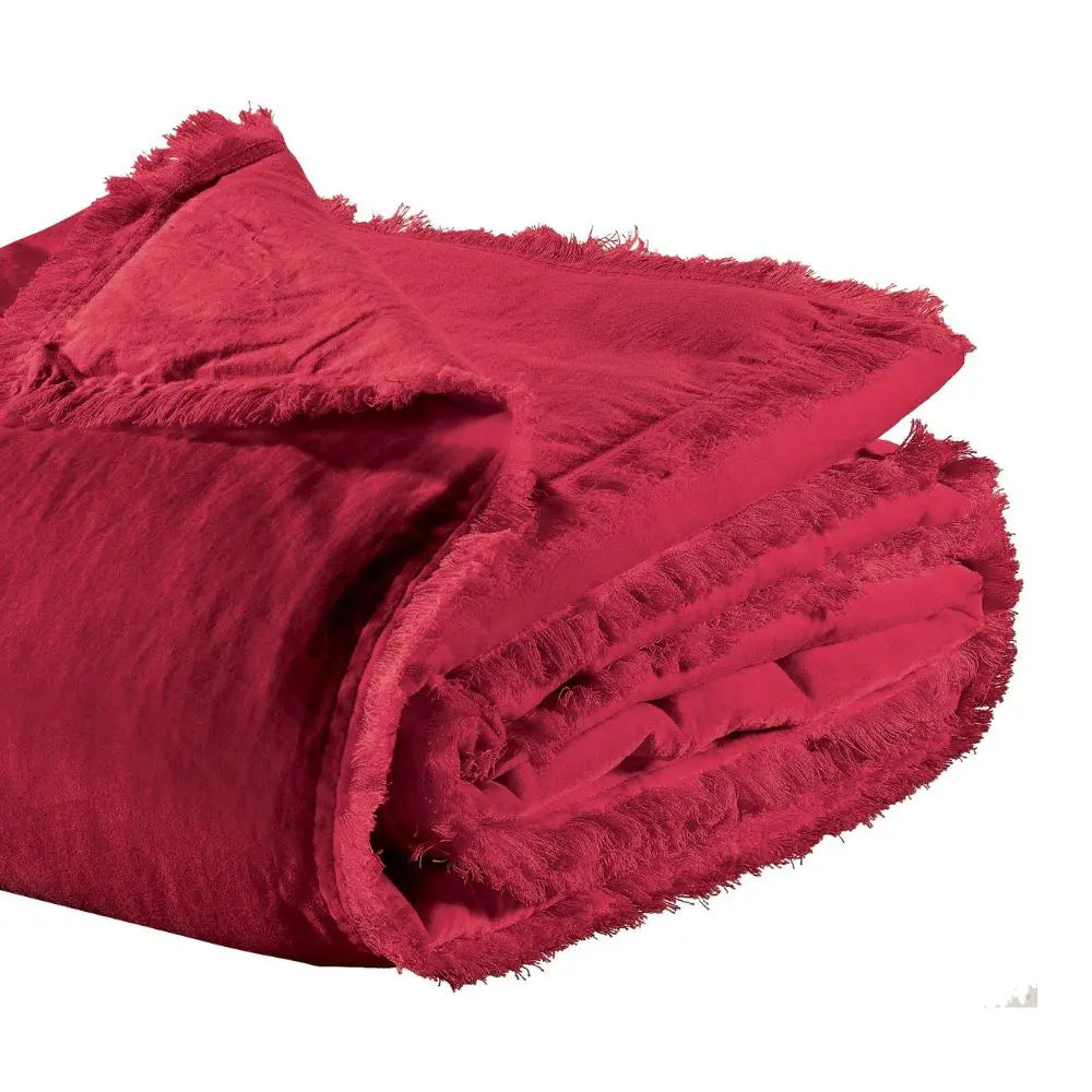 Jeté Uni Fara Rubis 240x260 Coussin Dorsey