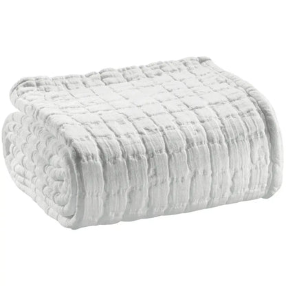 Jeté de Lit Coton Swami Blanc Vivaraise