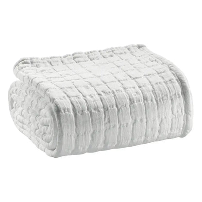 Jeté de Lit Coton Swami Blanc Vivaraise