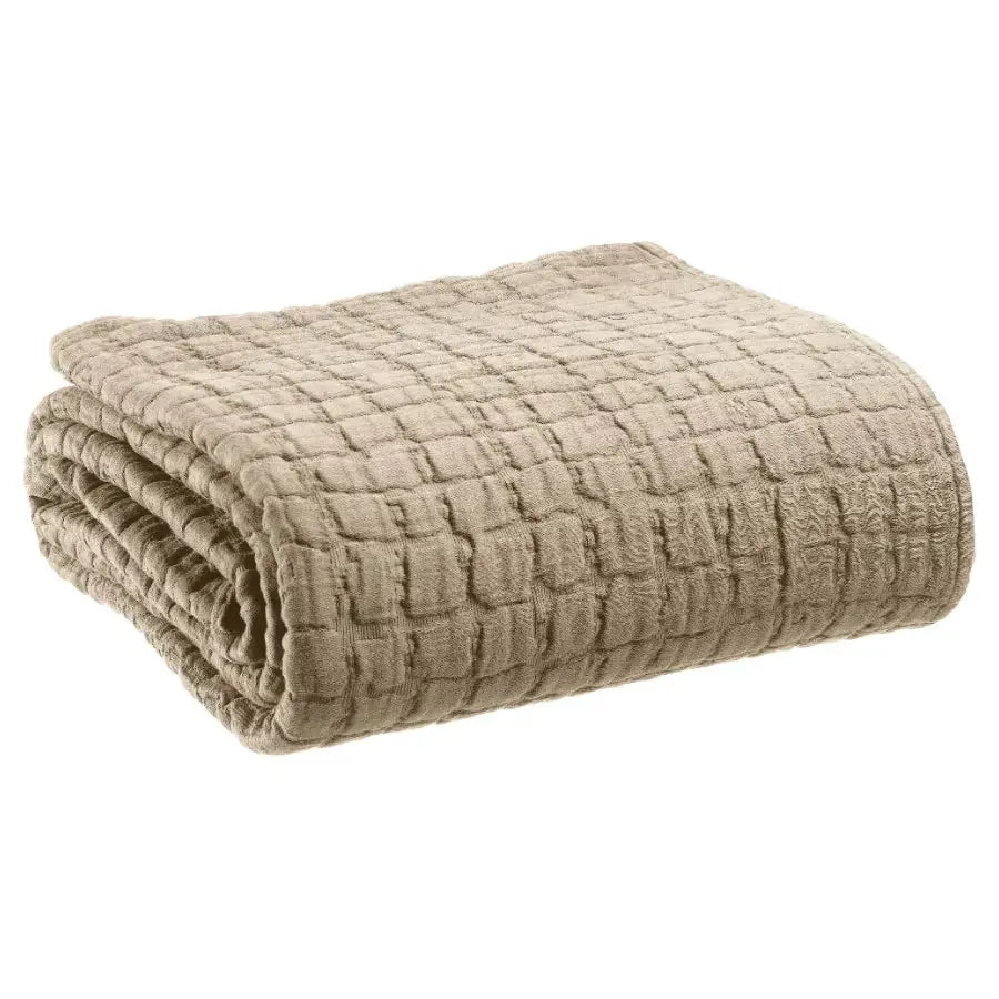 Jeté de Lit Coton Swami Muscade Vivaraise