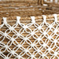 Panier Cross Stitched Macramé Naturel Blanc - Coussin Dorsey