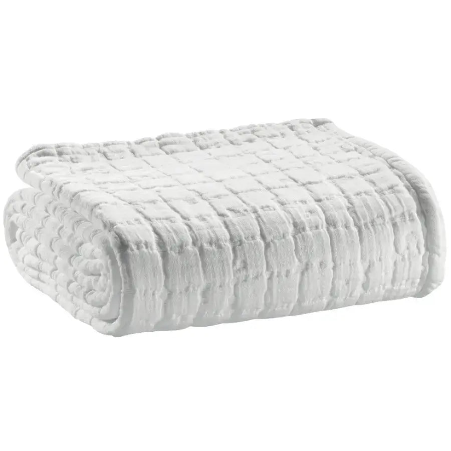 Plaid Coton Swami Blanc- 130x200 cm Vivaraise