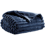 Plaid Fausse Fourrure Marine - Alice 130x160 cm Vivaraise