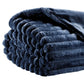 Plaid Fausse Fourrure Marine - Alice 130x160 cm Vivaraise