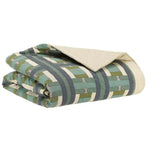 Plaid Imprimé Recyclé - Taho Vert de Gris 135x200 Vivaraise