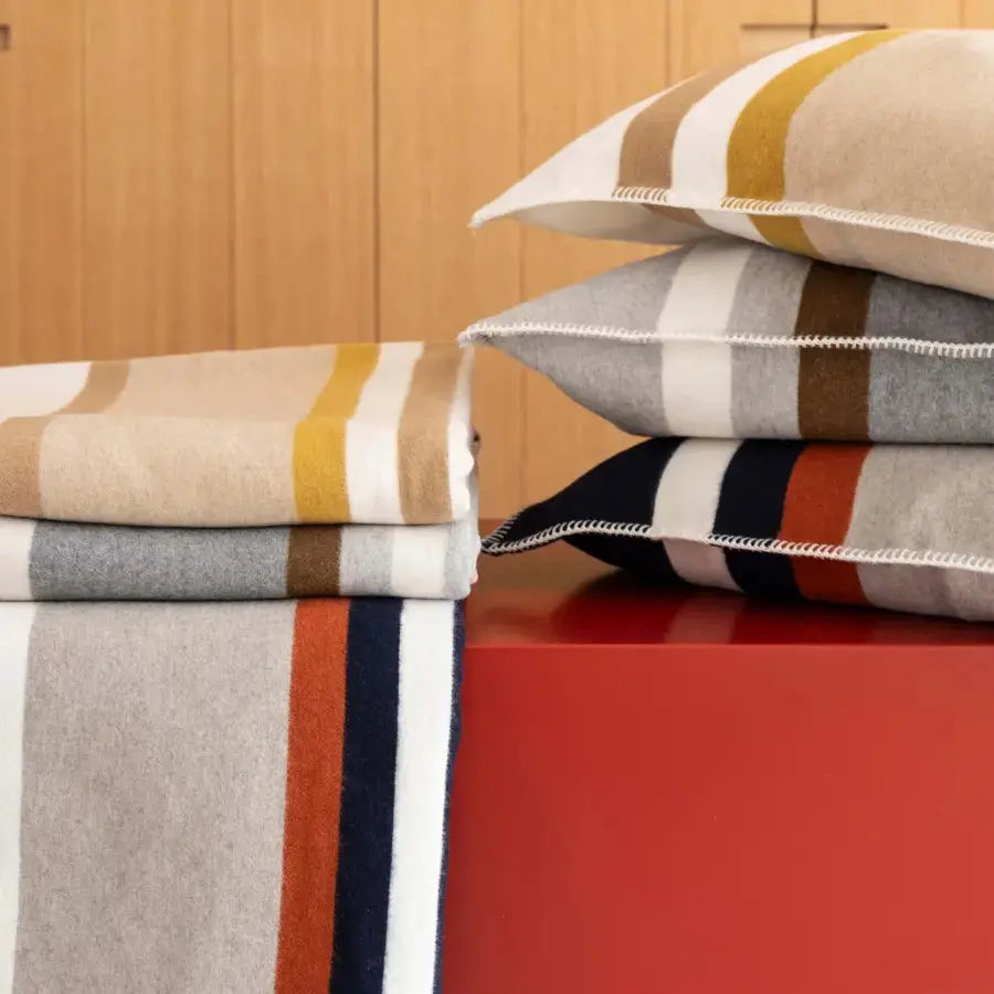 Plaid Jacquard Recyclé Gioia Ivoire - 140x185 cm Vivaraise