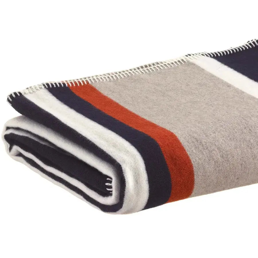 Plaid Jacquard Recyclé Gioia Marine - 140x185 cm Vivaraise