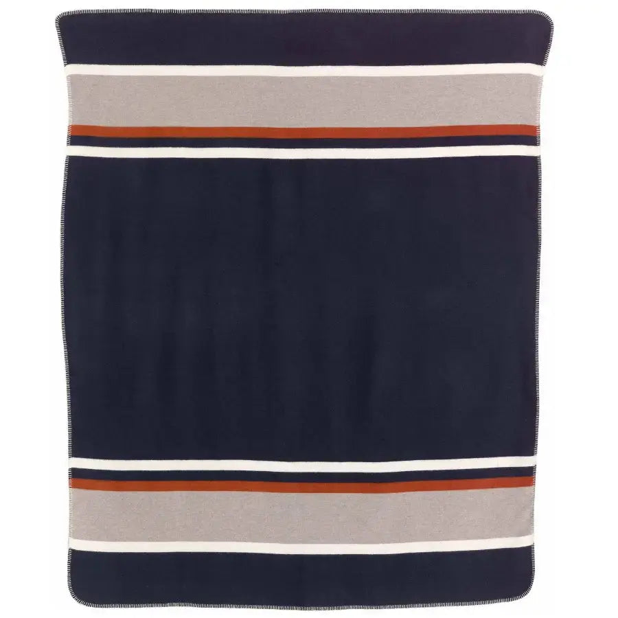 Plaid Jacquard Recyclé Gioia Marine - 140x185 cm Vivaraise