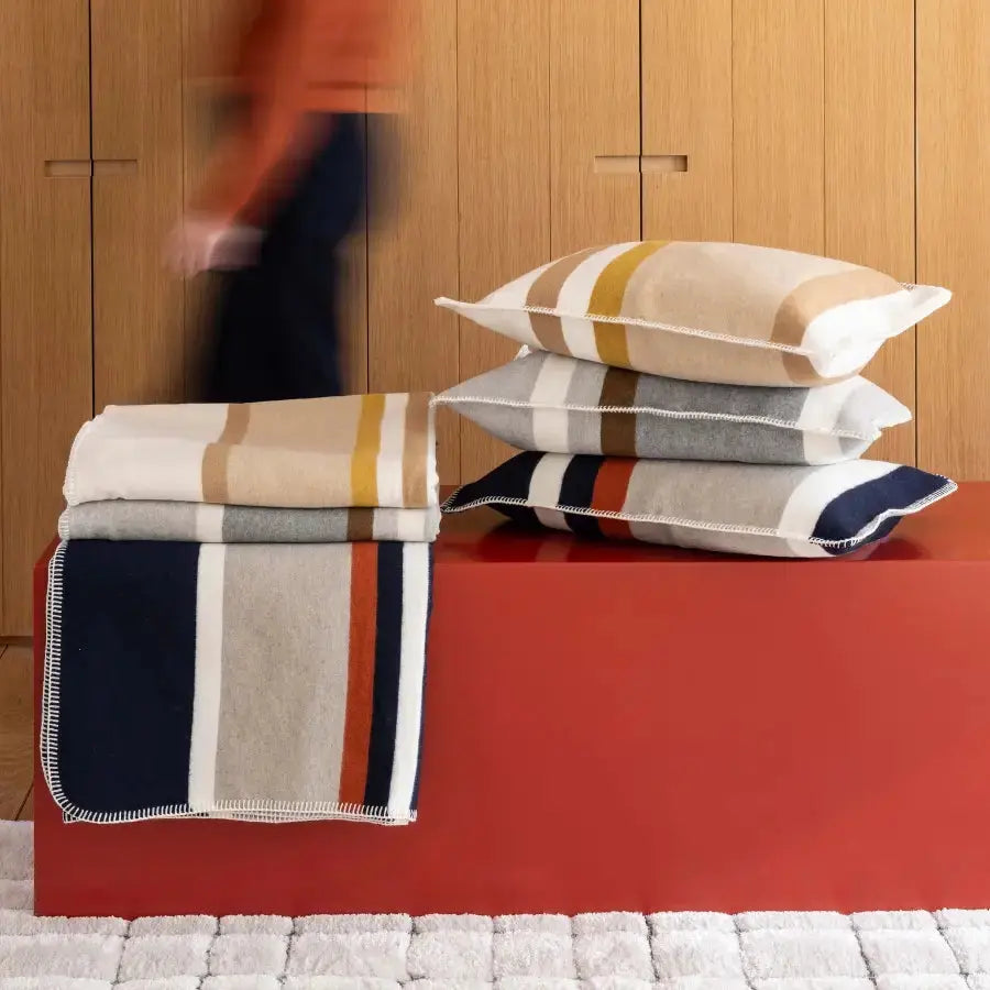 Plaid Jacquard Recyclé Gioia Perle - 140x185 cm Vivaraise