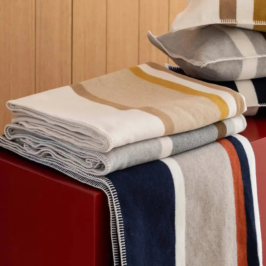 Plaid Jacquard Recyclé Gioia Perle - 140x185 cm Vivaraise