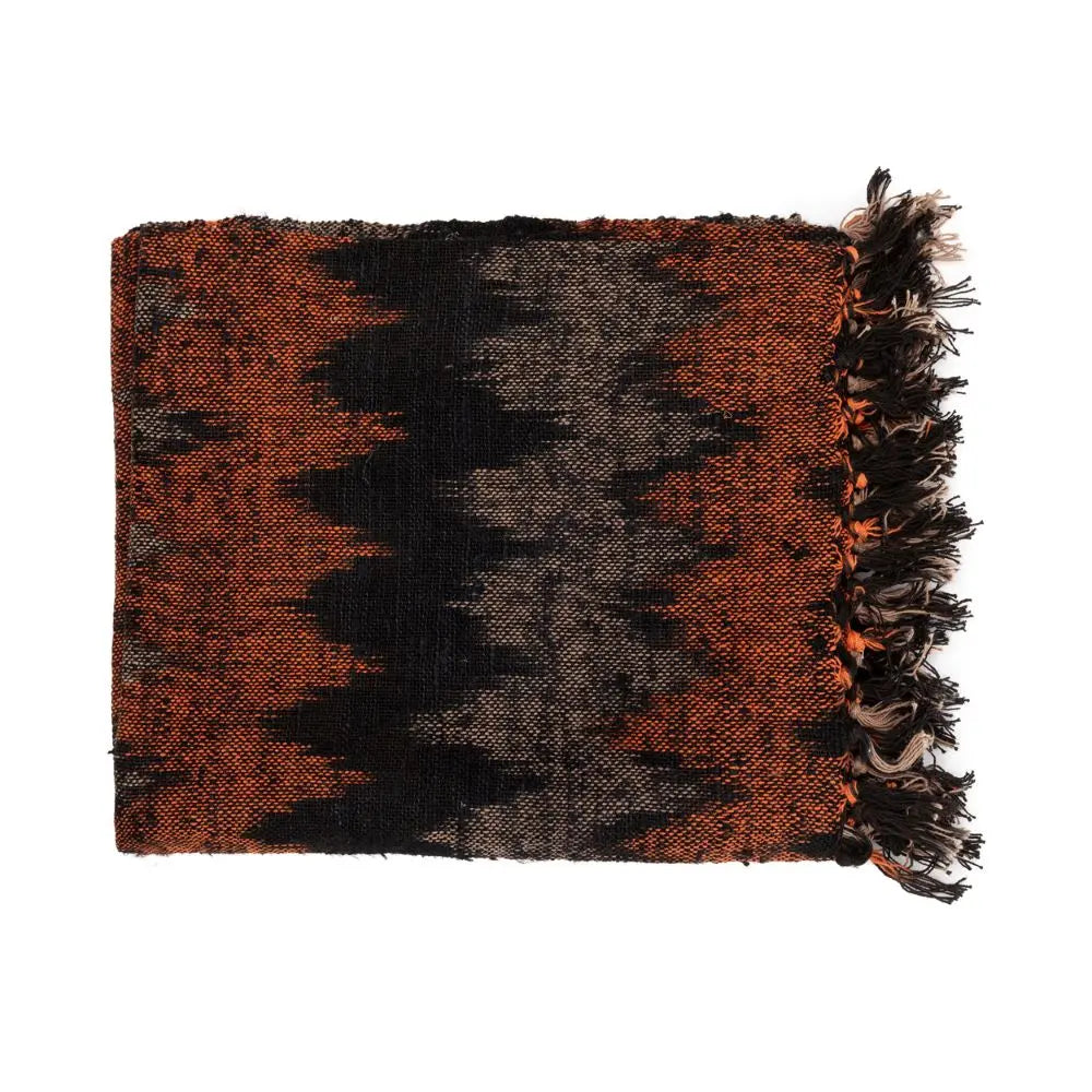 Plaid - Le S'il Vous Plaid - Noir Orange - Coussin Dorsey