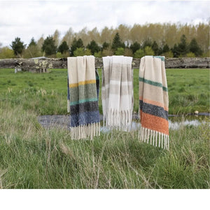 Plaid Rayé Polyester recyclé 130x160 cm - Modèle Isabel Vivaraise