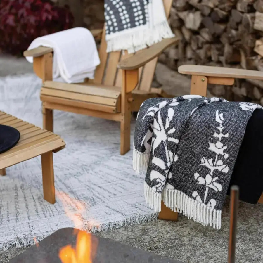 Plaid Recyclé - Gini Carbone 127x160 Vivaraise