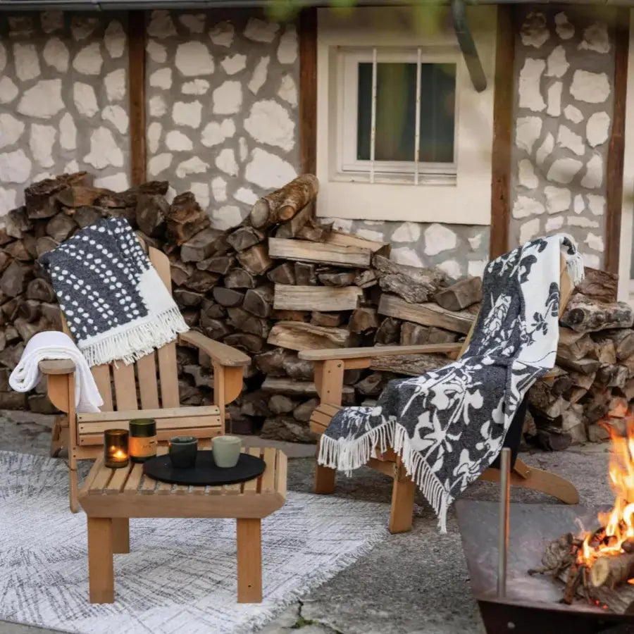 Plaid Recyclé - Gini Carbone 127x160 Vivaraise