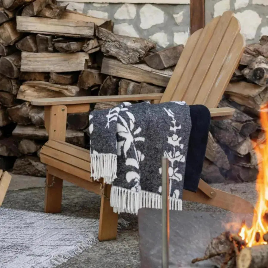 Plaid Recyclé - Gini Carbone 127x160 Vivaraise