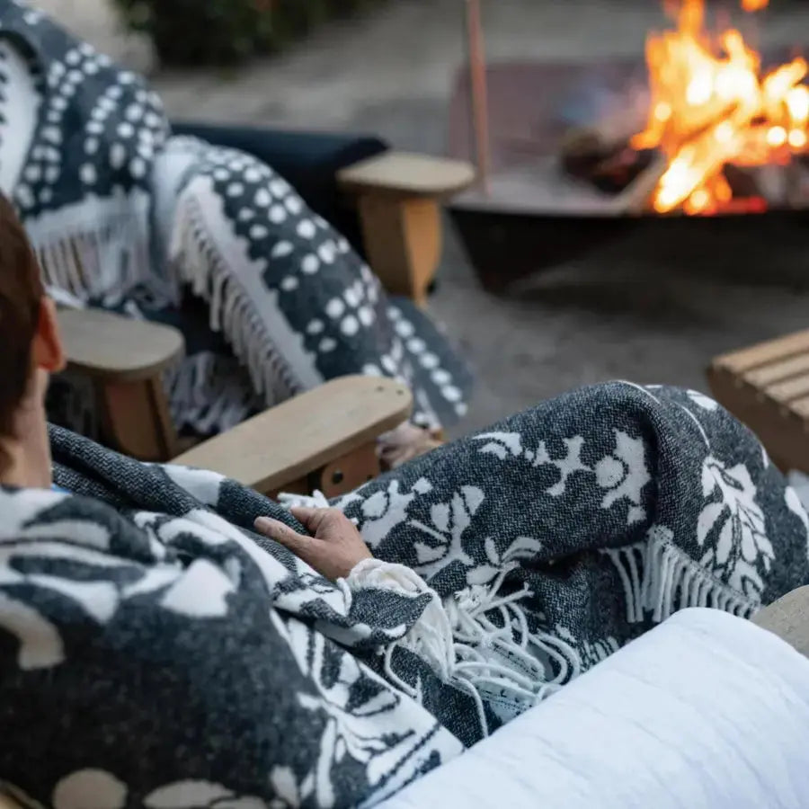 Plaid Recyclé - Gini Carbone 127x160 Vivaraise