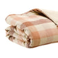 Plaid Terracotta à carreaux - modèle Kate en lin recyclé Vivaraise