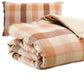 Plaid Terracotta à carreaux - modèle Kate en lin recyclé Vivaraise